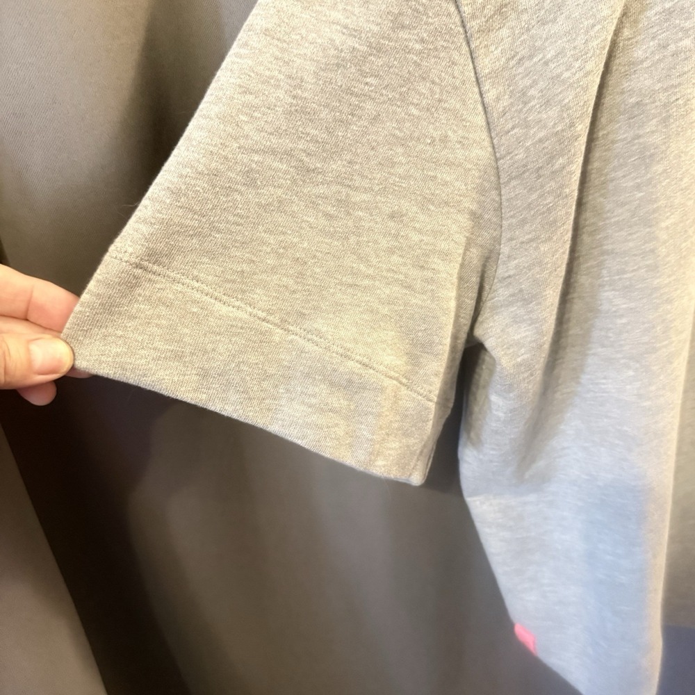 Lusso Atlanta Braves Gray Short Sleeve Sweatshirt Baseball Women's Sz L NWT READ - Picture 5 of 16